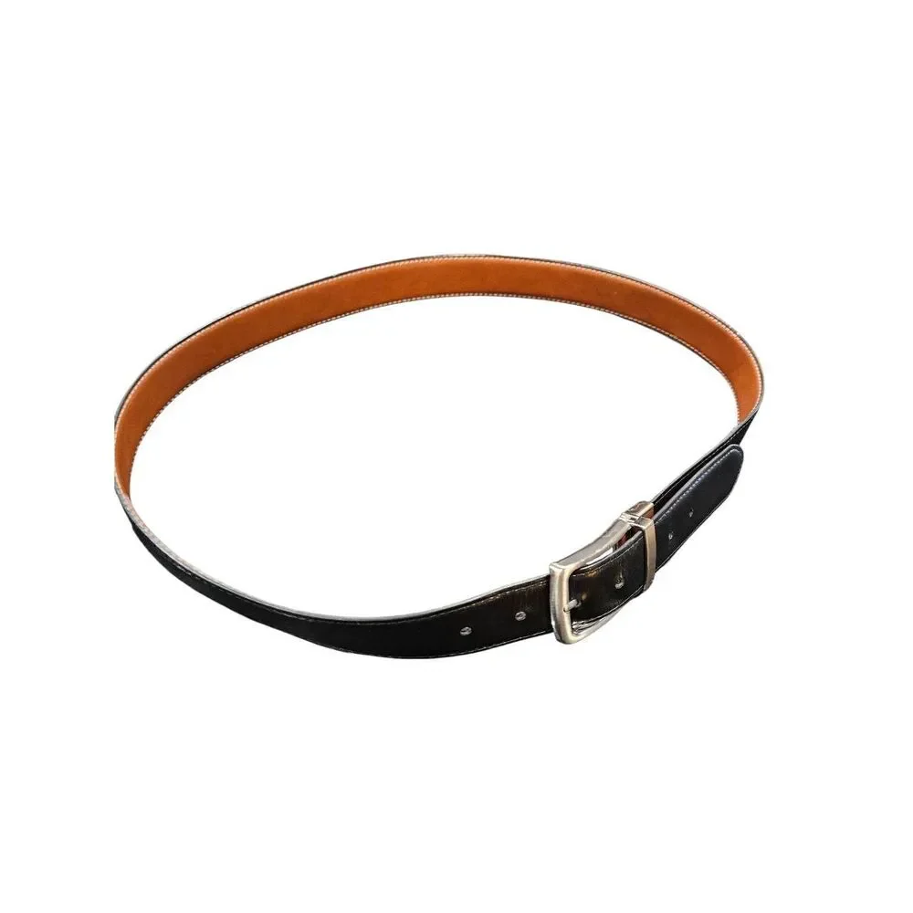 Steve Madden Mens Black Leather Belt 48